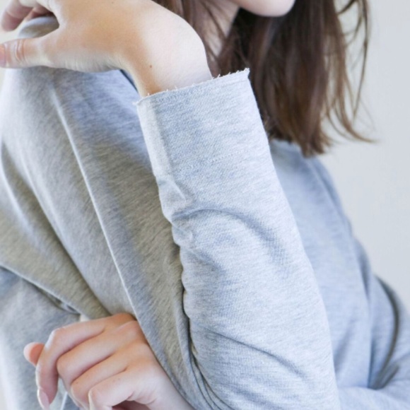 PHARAOH VELVET TRIM SWEATSHIRT HEATHER GREY NWT - Picture 4 of 8